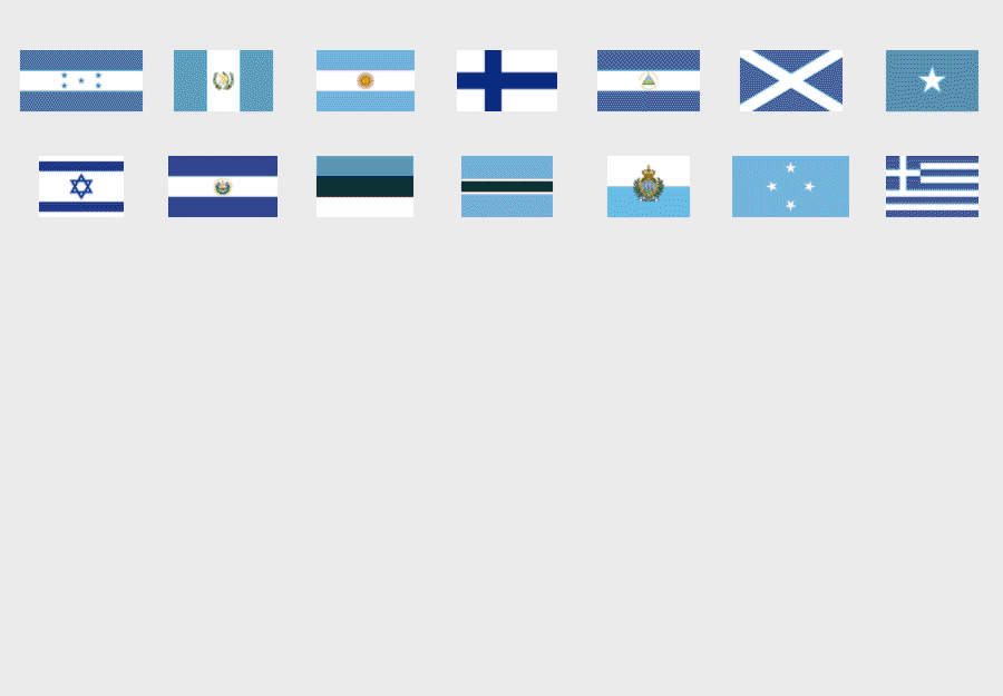 Blue and White Flag