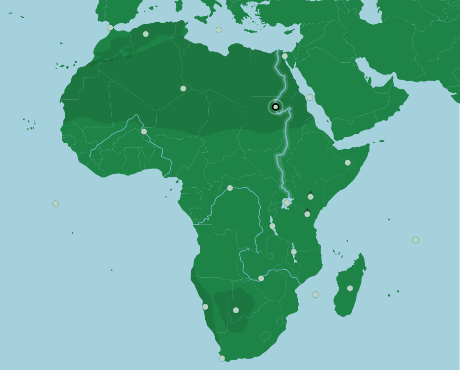 labeled physical features map of africa