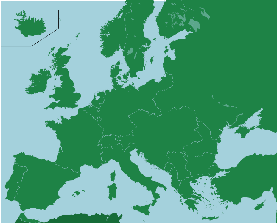 blank map of europe 1919