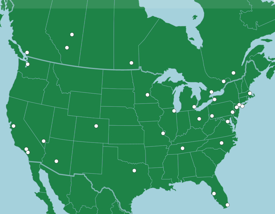 NHL USA Map