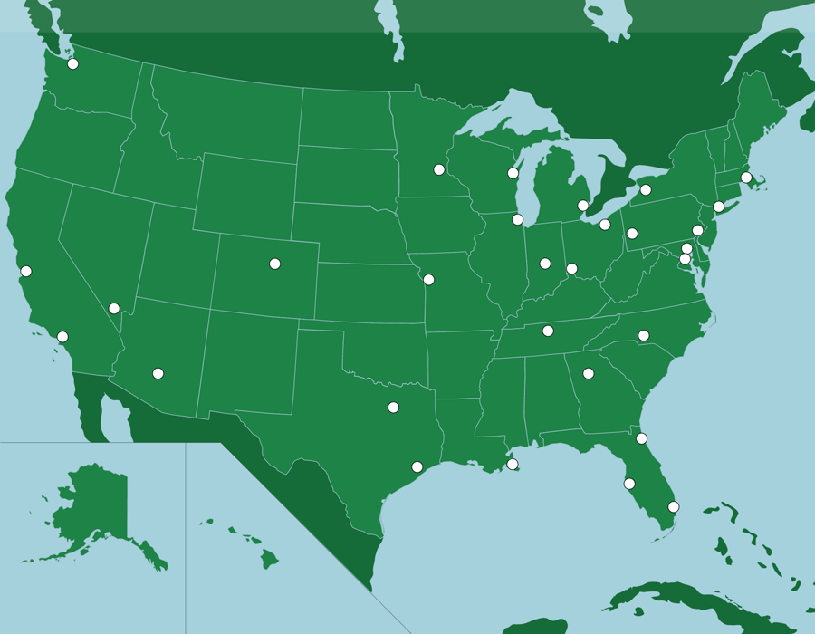 The U.S.: National Football League (NFL) Stadiums - Map Quiz Game - Seterra