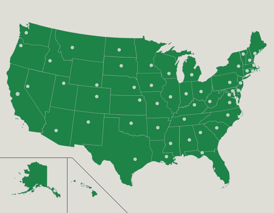 The U.S.: State Capitals - Map Quiz Game - Seterra