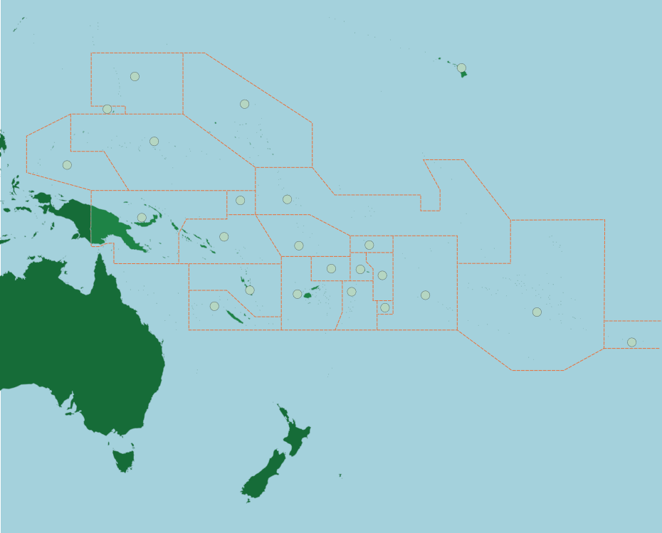 simple oceania map