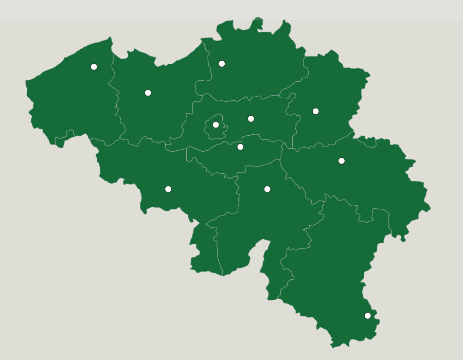 België: Provinciehoofdsteden - Aardrijkskunde Spelletjes - Seterra