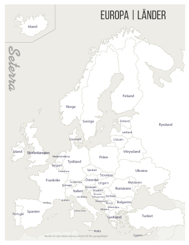 blank black and white map of europe
