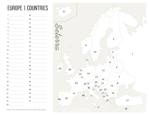 Europe Countries Quiz 