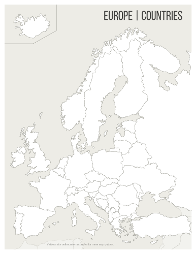 europe map unlabeled