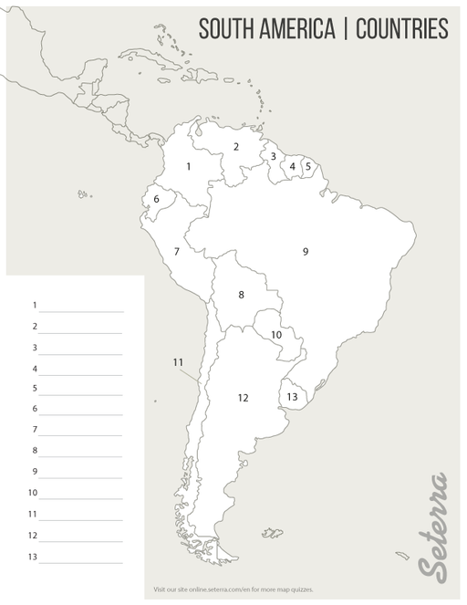 South America Countries Quiz 