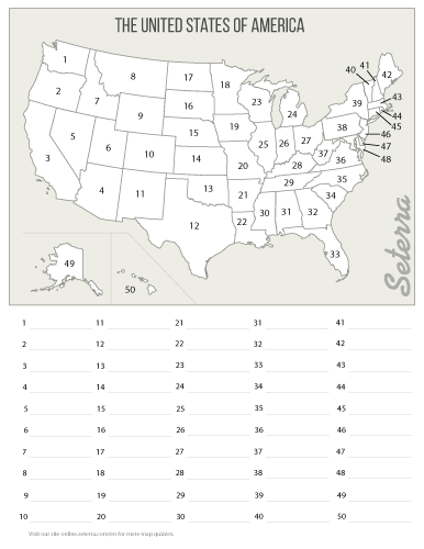 Us States Map Quiz 